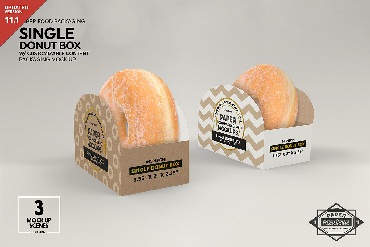 Single Donut Box Packaging Mockup in Branding Mockups - product preview 8