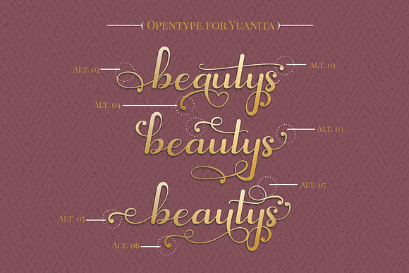 Yuanita - Modern Calligraphy Font in Script Fonts - product preview 2