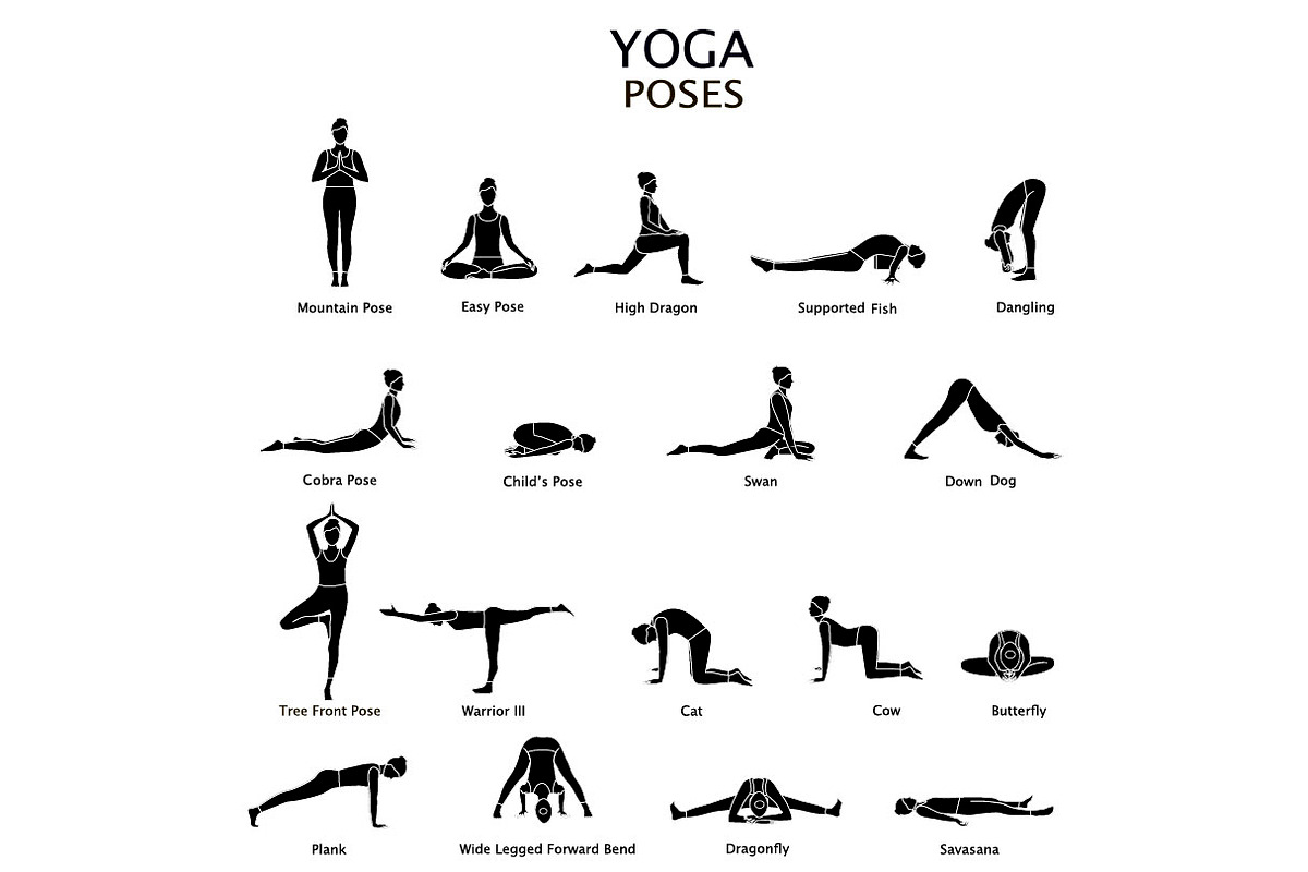 Yoga Poses with Titles in Illustrations - product preview 8