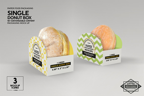 Single Donut Box Packaging Mockup in Branding Mockups - product preview 7