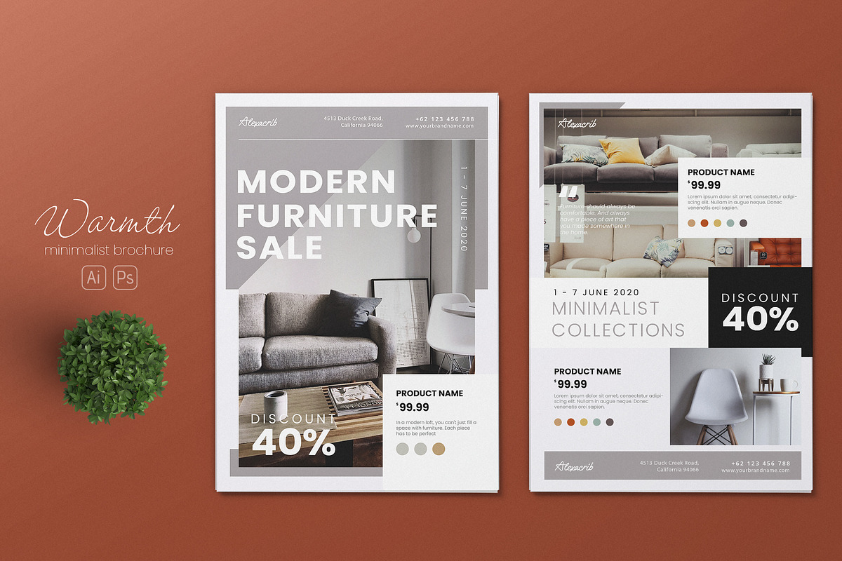 Furniture Store AI and PSD Flyer 3 in Invitation Templates - product preview 8