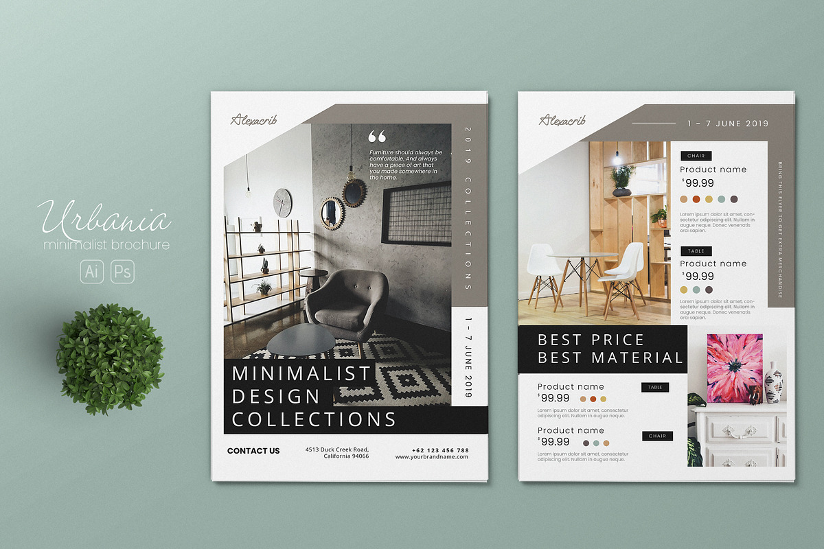 Furniture Store AI and PSD Flyer 5 in Invitation Templates - product preview 8