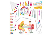 Manicure Manicurist and Tools Nails