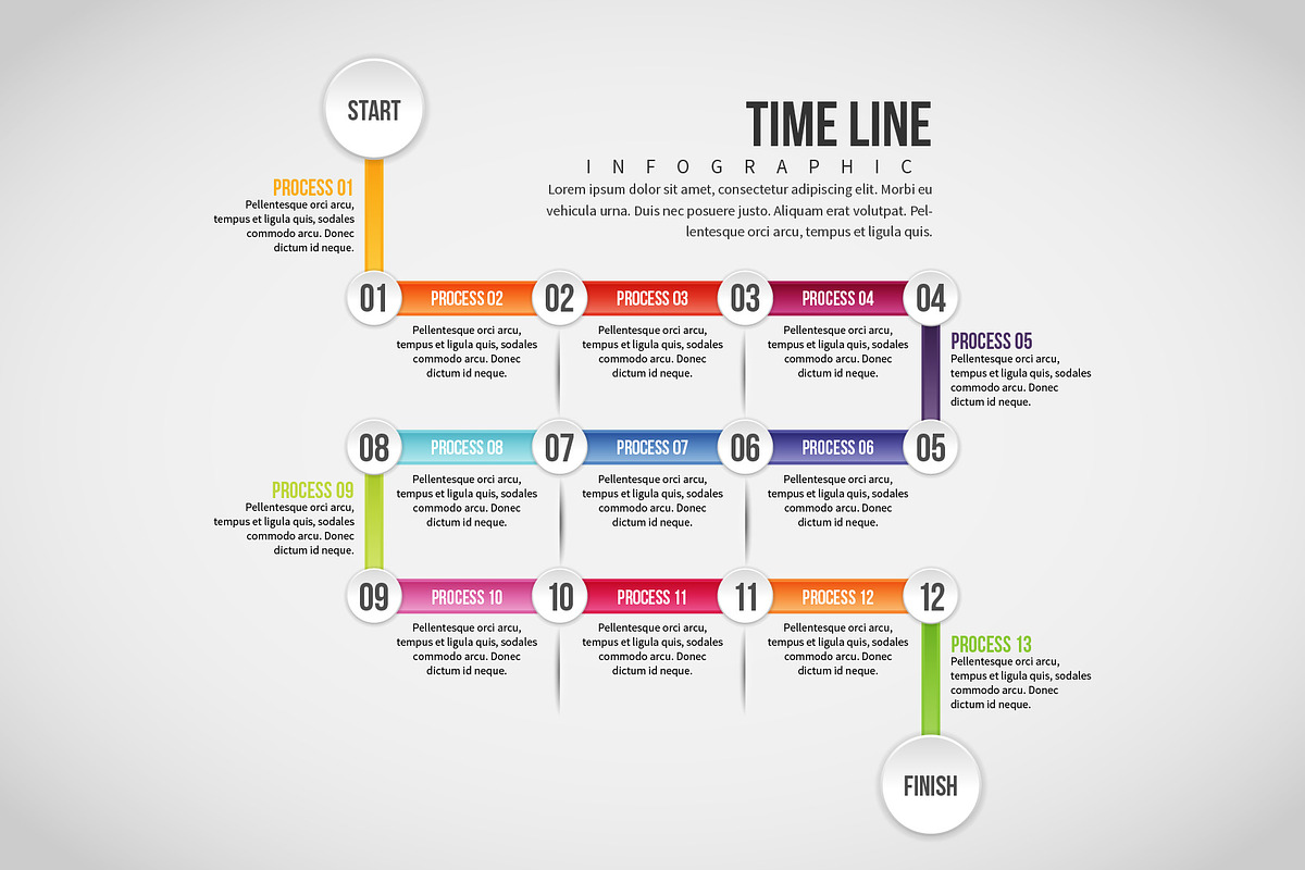 Time Line Infographic in Web Elements - product preview 8