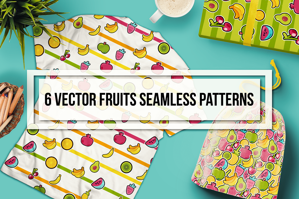 Happy Fruits Seamless Patterns in Patterns - product preview 8