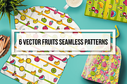 Happy Fruits Seamless Patterns