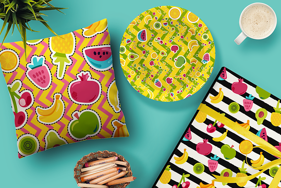 Happy Fruits Seamless Patterns in Patterns - product preview 1