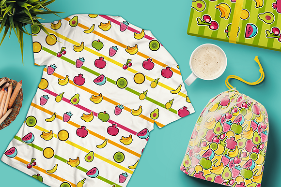 Happy Fruits Seamless Patterns in Patterns - product preview 2