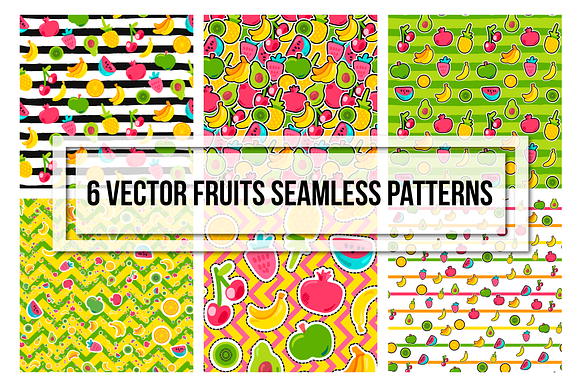 Happy Fruits Seamless Patterns in Patterns - product preview 3