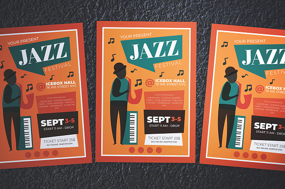 Jazz Festival Flyer in Flyer Templates - product preview 1