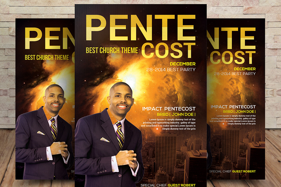 Pentecost Church Flyer Template