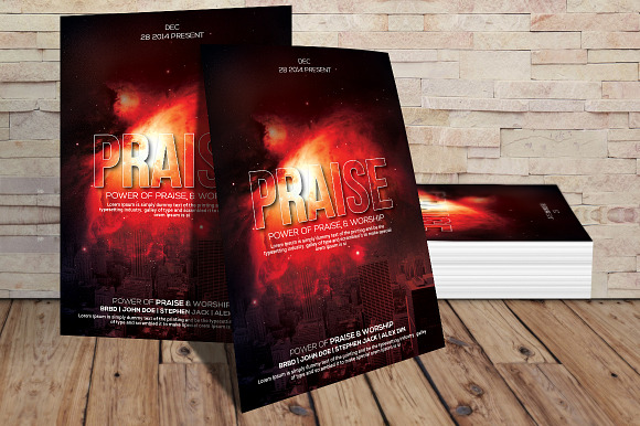 Praise Concert Flyer Poster Template in Flyer Templates - product preview 1