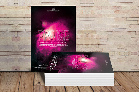 Praise Concert Flyer Poster Template in Flyer Templates - product preview 2