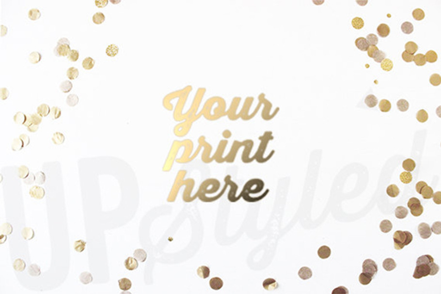 A123 Gold Confetti Styled Mock Up