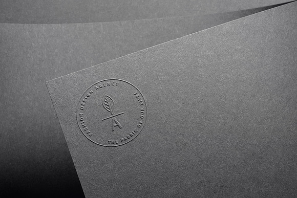 Logo Mockup Curved Paper in Branding Mockups - product preview 4