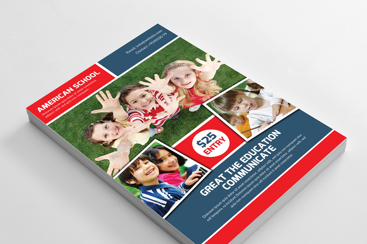 School Education Flyer Template in Flyer Templates - product preview 8