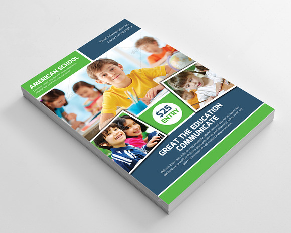 School Education Flyer Template in Flyer Templates - product preview 1