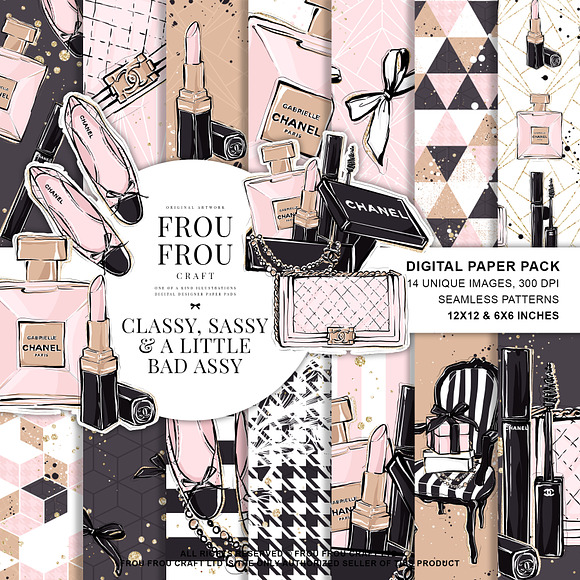 Cosmetic Fashion Makeup Paper Pack in Patterns - product preview 1