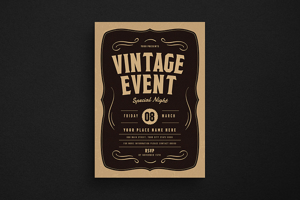 Vintage Event Flyer