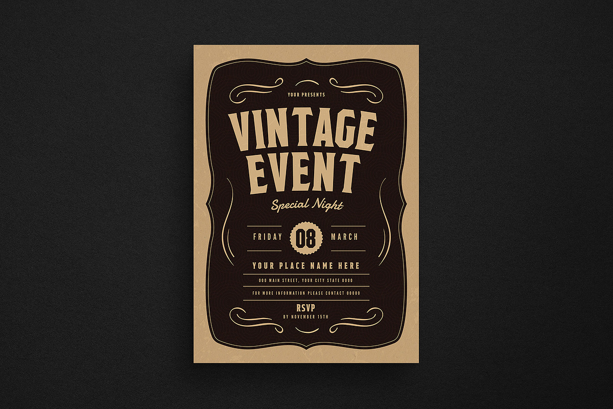 Vintage Event Flyer in Flyer Templates - product preview 8