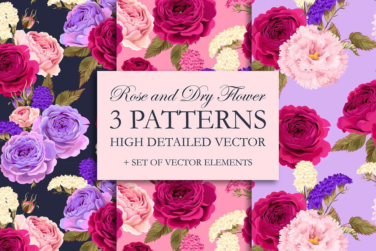 Roses and Dry Flowers Pattenrs in Patterns - product preview 8