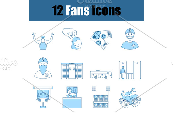 Fans Icon Set