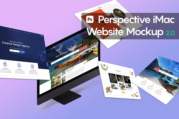 Perspective iMac Website Mockup 2.0