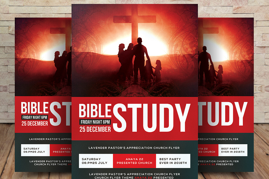 Bible Study Church Flyer Psd