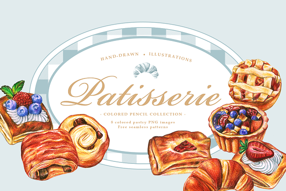 Patisserie Illustrations in Illustrations - product preview 4