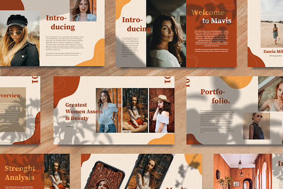 MAVIS - Abstract Lookbook Powerpoint in PowerPoint Templates - product preview 1
