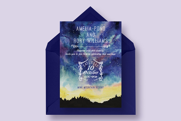 Starry Sky Wedding Suite in Wedding Templates - product preview 1