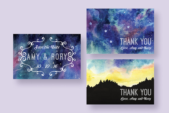 Starry Sky Wedding Suite in Wedding Templates - product preview 2