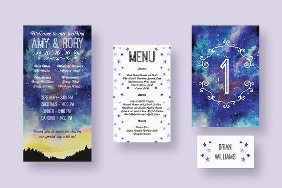 Starry Sky Wedding Suite in Wedding Templates - product preview 3