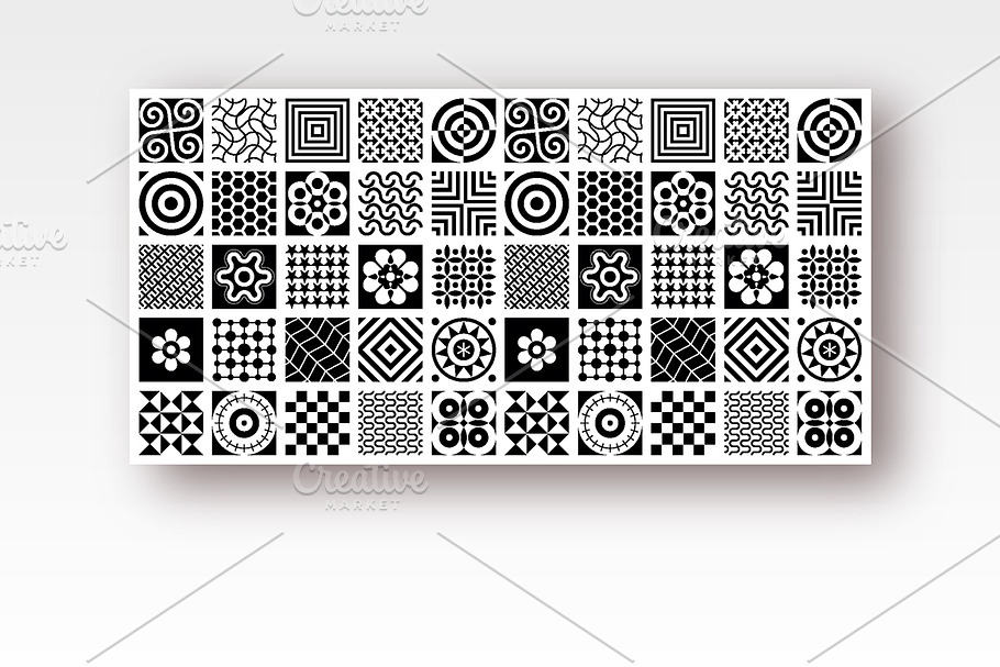 Black and White Seamless Background in Patterns - product preview 8