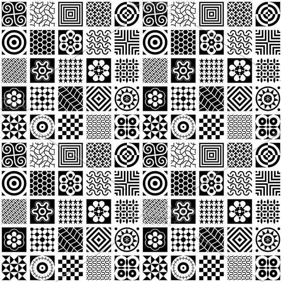 Black and White Seamless Background in Patterns - product preview 1