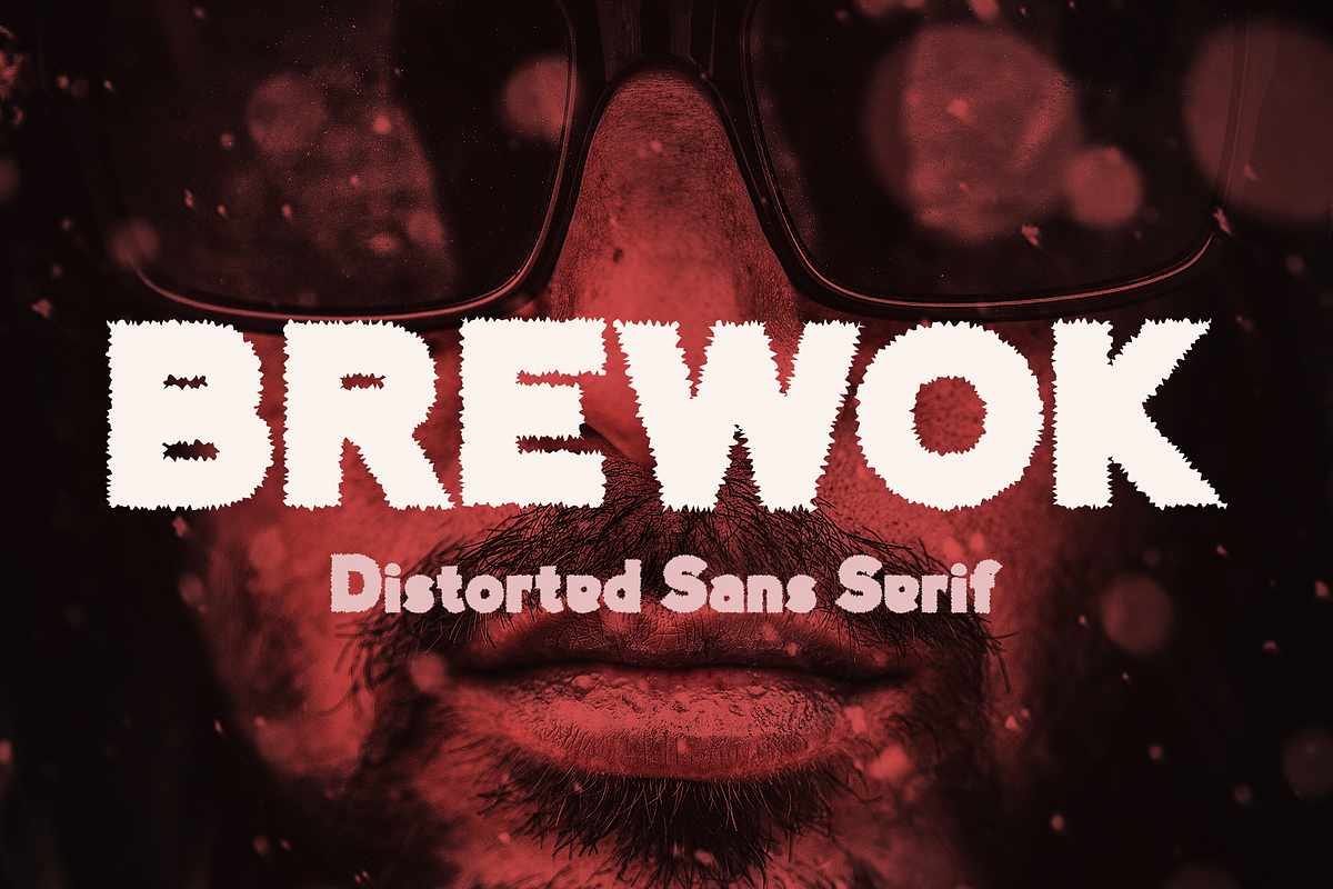 Brewok Distorted Font in Sans-Serif Fonts - product preview 8