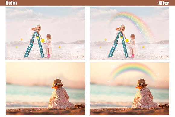 30 real fairy Rainbow Photo overlay in Add-Ons - product preview 1
