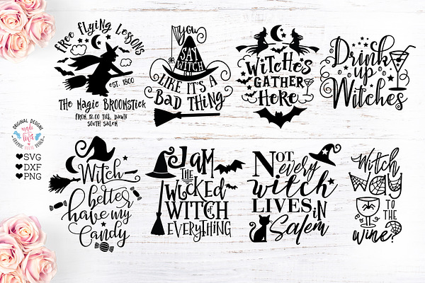 Witch Quotes Cut Files Bundle
