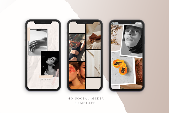 Feminine film stories and post in Instagram Templates - product preview 1
