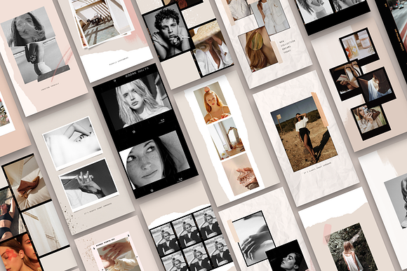 Feminine film stories and post in Instagram Templates - product preview 2