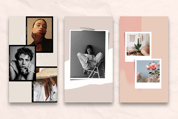 Feminine film stories and post in Instagram Templates - product preview 4