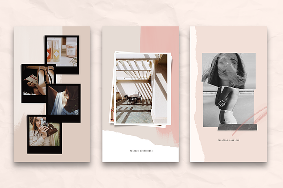 Feminine film stories and post in Instagram Templates - product preview 5