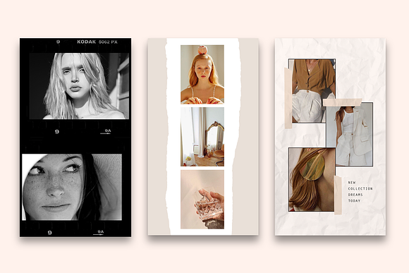 Feminine film stories and post in Instagram Templates - product preview 6