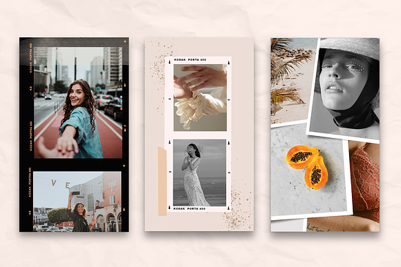 Feminine film stories and post in Instagram Templates - product preview 8