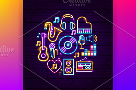 Music Neon in Neon Icons - product preview 4
