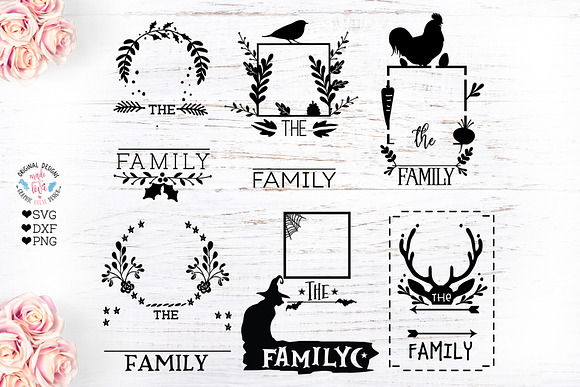 Family name Frames SVG, DXF, EPS in Illustrations - product preview 1