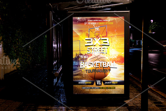 Street Basketball Flyer in Flyer Templates - product preview 2