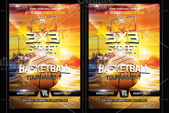 Street Basketball Flyer in Flyer Templates - product preview 3