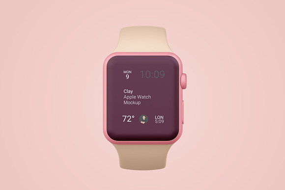 Clay Apple Watch Mockups Pack 01 in Mobile & Web Mockups - product preview 10