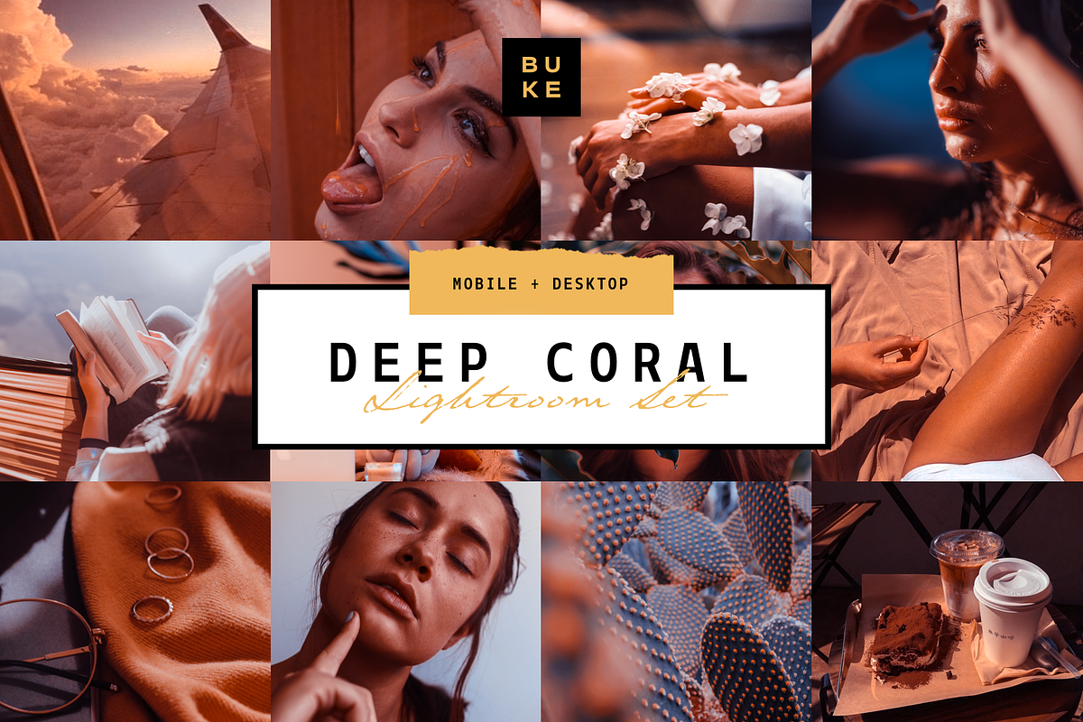 Deep Coral 4 Lightroom Preset Bundle in Add-Ons - product preview 8